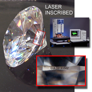 laser inscribed Lab-Grown Diamond